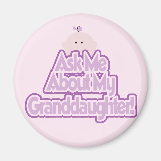 Baby Meisje Vraag over mijn kleindochter Tshirts Magneet (Voorkant)