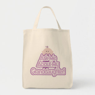 Baby Meisje Vraag over mijn kleindochter Tshirts Tote Bag