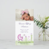 Baby Meisje Wandelwagen Aankondiging Fotokaarten (Staand voorkant)