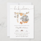 Baby meisje waslijn Baby shower Kaart (Voorkant)