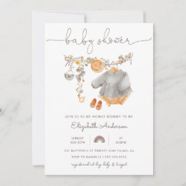 Baby meisje waslijn Baby shower Kaart