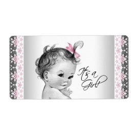  Baby Meisje Waterfles Labels