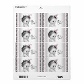  Baby Meisje Waterfles Labels (Full Sheet)