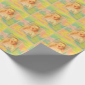 Baby meisje  waterverf elegant schattig cadeaupapier (Hoek)