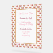 Baby Meisje Welkomstbord Acryl Bord (Hoek)