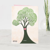 Baby Meisje Whimsical Tree Custom Naam Roze Kaart (Achterkant)