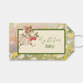 Baby Meisje Woodland Dierendouche Cadeaulabel (Voorkant (Horizontaal))