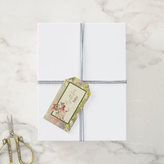 Baby Meisje Woodland Dierendouche Cadeaulabel (Met Touw)