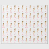 Baby Meisje Wrapping Papier Baby Het is een Meisj (Vlak)