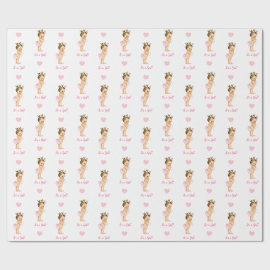 Baby Meisje Wrapping Papier  Baby Het is een Meisj (Vlak)