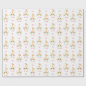 Baby Meisje Wrapping Papier Roze Giraffe Het is ee (Vlak)