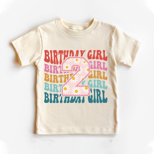 Baby Meisjes 2e Verjaardag Roze Herhalend Patroon Kinder Shirts