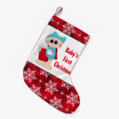 Baby meisje's eerste kerstkous kleine kerstsok (Voorkant (Hangend))