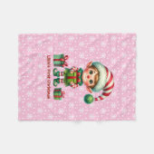 Baby Meisje's Eerste Kerstmis Personaliseer Naam P Fleece Deken (Voorkant (Horizontaal))