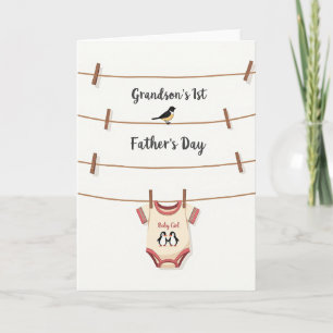 Baby Meisjes Eerste Vaderdag Kaart