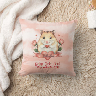 Baby Meisjes Eerste Valentijnsdag Kussen