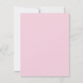 Baby Meisjes Roze 1e verjaardag Uitnodiging (Achterkant)