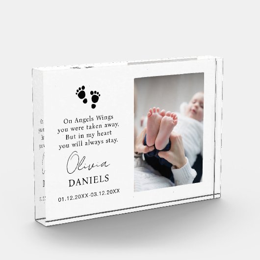 Baby Memorial Baby Verlies Memorial Gift Sympathie Fotoblokken (Links)