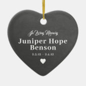 Baby Memorial Chalkboard - Volledige foto Keramisch Ornament (Voorkant)