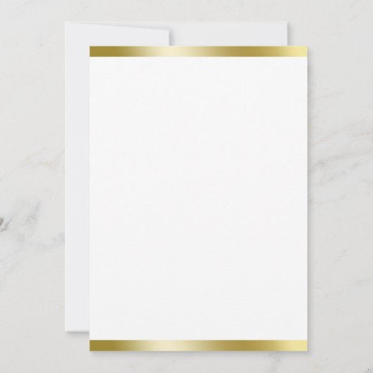 Baby Memorial | Faux Gold en White | Aangepaste fo Aankondiging (Achterkant)