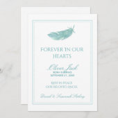 Baby Memorial Forever in ons hart | Blauwe doezela Programmakaart (Voorkant / Achterkant)