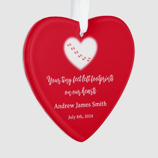 Baby Memorial Ornament van valentijns (voorkant)