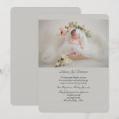 Baby Memorial Photo Card (u kiest kleur terug) Aankondiging (Voorkant / Achterkant)