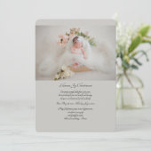 Baby Memorial Photo Card (u kiest kleur terug) Aankondiging (Staand voorkant)