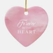 Baby Memorial Waterverf Pink Keramisch Ornament (Achterkant)