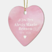 Baby Memorial Waterverf Pink Keramisch Ornament (Links)