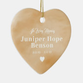 Baby Memorial Waterverf Tan Full Photo Keramisch Ornament (Rechts)