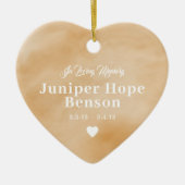 Baby Memorial Waterverf Tan Full Photo Keramisch Ornament (Voorkant)