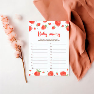 Baby Memory Game Kaart, Berry Sweet Baby shower Kaart