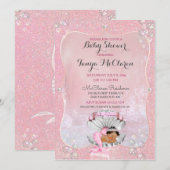 Baby Mermaid Ethnic Pink Shell Pearls Kaart (Voorkant / Achterkant)