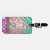 Baby Mermaid Ombre Mermaid Tail Scales Bagagelabel (Voorkant horizontaal)