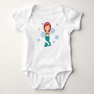 Baby mermaid princess onderwater schattige cartoon romper