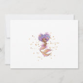 Baby Mermaid verjaardagsuitnodiging Kaart (Achterkant)