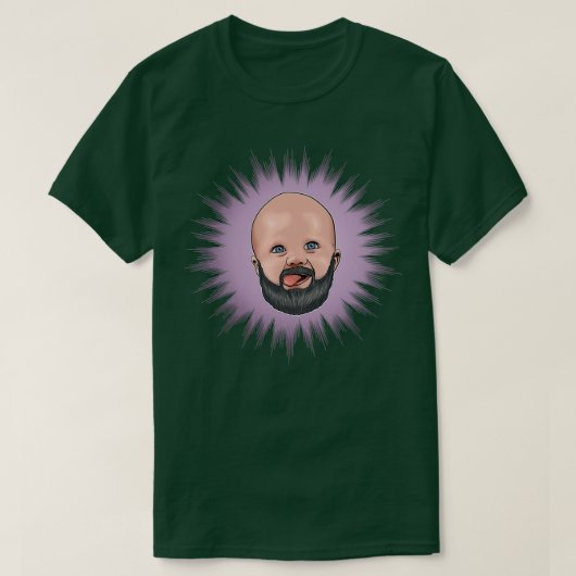 Baby met baard t-shirt (Design voorkant)