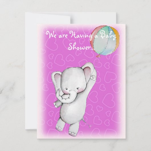 Baby met ballonbabyschoeisel kaart (Voorkant)