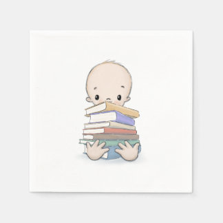 Baby met boeken leraar douche servet