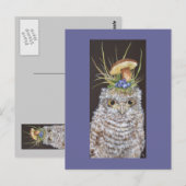 baby met bosbessen en paddenstoelenpet briefkaart (Voorkant / Achterkant)