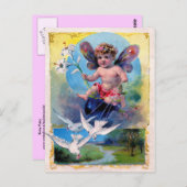 BABY MET DOVES BRIEFKAART (Voorkant / Achterkant)