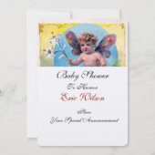 BABY MET DOVES Champagne Metallic Kaart (Achterkant)