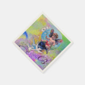 BABY MET DOVES IN PAARSE GROENE SPARKELS SERVETTEN (Hoek)