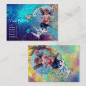 BABY MET DOVES IN SARKLES groene parel Visitekaartje (Voorkant / Achterkant)