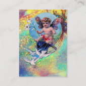 BABY MET DOVES IN SARKLES groene parel Visitekaartje (Achterkant)