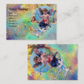 BABY MET DOVES IN SARKLES groene parel Visitekaartje (Voorkant / Achterkant)