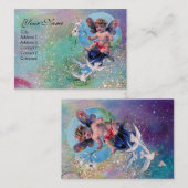 BABY MET DOVES IN SARKLES groene parel Visitekaartje (Voorkant / Achterkant)