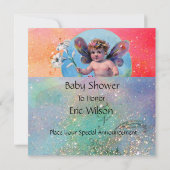 BABY MET DOVES IN SPARKLES Champagne Kaart (Achterkant)