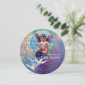 BABY MET DOVES IN SPARKLES Champagne Kaart (Staand voorkant)